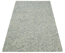 Custom Beige and Gray Modern Scandinavian Hand Tufted Wool Rug by The Rug Decor