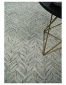 Custom Beige and Gray Modern Scandinavian Hand Tufted Wool Rug by The Rug Decor
