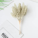 Beige artificial plants golden wheat ear stems for living room decor by Decorbites