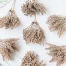 Beige artificial plants golden wheat ear stems for living room decor by Decorbites