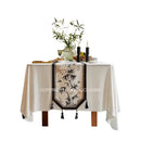 GobekUsa Bamboo Leaf Swallow Print Table Runner for Chinoiserie Chic Farmhouse Decor