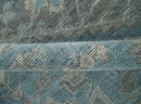 Beige Blue Gray Wool Hand Knotted Area Rug - Antique Distressed Traditional Style by The Rug Decor