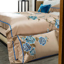GobekUsa Embroidered Egyptian Cotton Bedding Set - Queen King Linens, 200S Thread Count