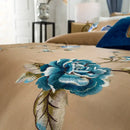 GobekUsa Embroidered Egyptian Cotton Bedding Set - Queen King Linens, 200S Thread Count