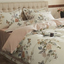 GobekUsa Butterfly Blooming Flowers Print 100% Egyptian Cotton Bedding Set