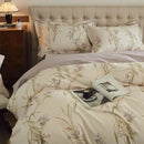 GobekUsa Butterfly Blooming Flowers Print 100% Egyptian Cotton Bedding Set