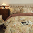 GobekUsa Butterfly Blooming Flowers Print 100% Egyptian Cotton Bedding Set
