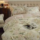 GobekUsa Butterfly Blooming Flowers Print 100% Egyptian Cotton Bedding Set