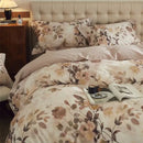 GobekUsa Butterfly Blooming Flowers Print 100% Egyptian Cotton Bedding Set