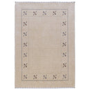 Beige Border Design Hand Loomed Wool Area Rug