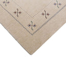 Wool Area Rug Beige Ivory Border Hand Loomed Artisan Crafted by The Rug Decor