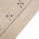 Wool Area Rug Beige Ivory Border Hand Loomed Artisan Crafted by The Rug Decor