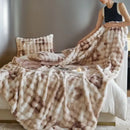 GobekUsa Cozy Fleece Throws - Soft Plaid Blankets for Warmth and Comfort