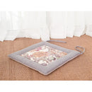 Beige & brown non-slip linen seat cushion dining room chair pad by Decorbites