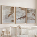 Wabi Sabi Line Art Set of 3 Prints. Earth Tones Landscape by Wall Art Set