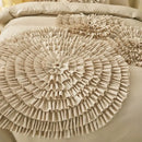 GobekUsa Brushed Cotton Flower Embroidery Bedding Set with Stereoscopic Handwork