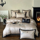 GobekUsa 1000TC Cotton Butterfly Flowers Embroidery Bedding Set with Duvet Cover, Sheet, Pillowcases