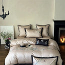 GobekUsa 1000TC Cotton Butterfly Flowers Embroidery Bedding Set with Duvet Cover, Sheet, Pillowcases