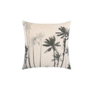 Beige cartoon print velvet cushion cover living room jungle decor by Decorbites