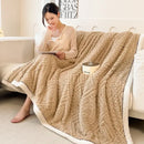 GobekUsa Carved Velvet Warmth Blanket - Soft Fluffy Sofa Bed Cover