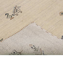 Beige Center Medallion Design Hand Loomed Wool Area Rug
