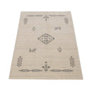 Beige Hand Loomed Wool Area Rug - Ornate Center Medallion Design by The Rug Decor