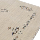 Beige Center Medallion Design Hand Loomed Wool Area Rug