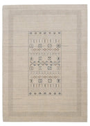 Beige Center Pattern Hand Loomed Wool Area Rug - Refined Style by The Rug Decor