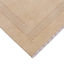 Beige Center Pattern Hand Loomed Wool Area Rug