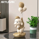 GobekUsa Balloon Puppy Statues - Creative Dog Sculptures for Living Room Decor