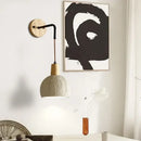 GobekUsa Cement Shade Wall Sconce Pull Chain Switch LED Light Fixture for Home Decor