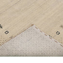 Beige Contemporary Gabbeh Border Design Hand Loomed Wool Rug