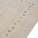 Beige Contemporary Gabbeh Border Design Hand Loomed Wool Rug