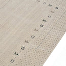 Beige Contemporary Gabbeh Hand Loomed Wool Rug Border Design by The Rug Decor