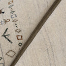 Beige Wool Hand Loomed Area Rug Contemporary Geometric Pattern by The Rug Decor