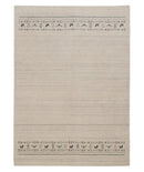 Beige Wool Hand Loomed Area Rug Contemporary Geometric Pattern by The Rug Decor