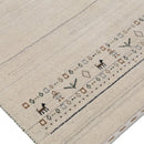 Beige Contemporary Pattern Hand Loomed Wool Area Rug