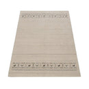 Beige Wool Hand Loomed Area Rug Contemporary Geometric Pattern by The Rug Decor