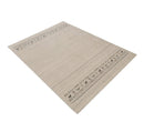 Beige Wool Hand Loomed Area Rug Contemporary Geometric Pattern by The Rug Decor