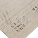 Beige Hand Loomed Wool Area Rug - Contemporary Border Design by The Rug Decor