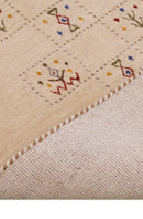 Beige Hand Loomed Wool Area Rug - Contemporary Tribal Design by The Rug Decor
