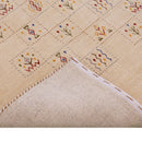 Beige Contemporary Tribal Design Hand Loomed Wool Rug