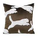 GobekUsa Convex Rings Geometry Jacquard Pillowcase Cappuccino Luxury Cushion Cover