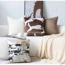 GobekUsa Convex Rings Geometry Jacquard Pillowcase Cappuccino Luxury Cushion Cover