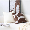 GobekUsa Convex Rings Geometry Jacquard Pillowcase Cappuccino Luxury Cushion Cover