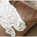 GobekUsa Convex Rings Geometry Jacquard Pillowcase Cappuccino Luxury Cushion Cover
