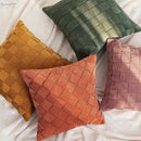 GobekUsa Grey Weaving Luxury Pillow Cover 45x45cm for Sofa Livingroom Bedroom