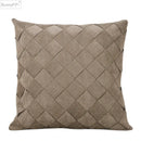 GobekUsa Grey Weaving Luxury Pillow Cover 45x45cm for Sofa Livingroom Bedroom