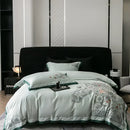 GobekUsa Cotton Flowers Horse Embroidery Luxury Bedding Set - Duvet Cover, Bed Sheet, Pillowcases