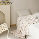 GobekUsa Fluffy Stripe Plaid Blanket: Cozy Microfiber Home Decoration